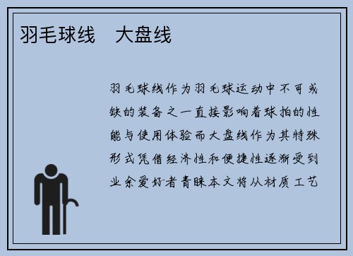 羽毛球线   大盘线